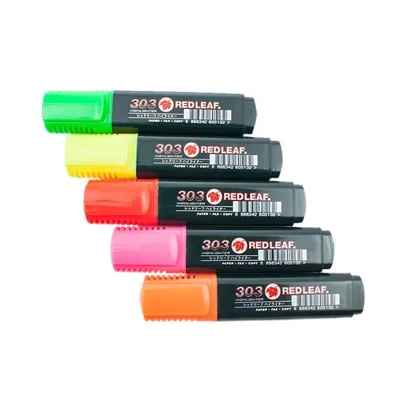 Red Leaf 303 Fluorescent Highlighter Multi Color  each